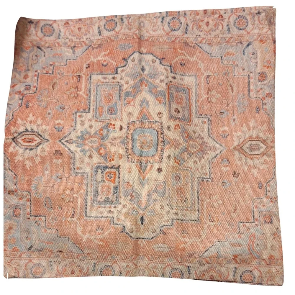 Medallion Throw Pillow Covers (2) Neutral Textured‎ Boho Decorative Pillows